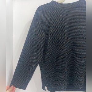 90s Vanza Rainbow Stripe Black Mock Neck Grunge Whimsygoth Womens S